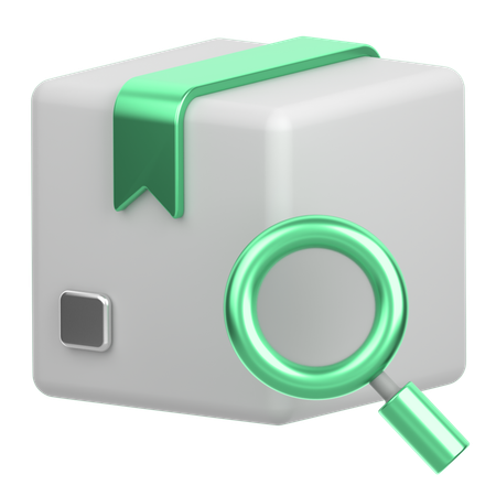 Search Delivery Box  3D Icon