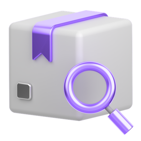 Search Delivery Box  3D Icon