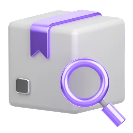 Search Delivery Box  3D Icon