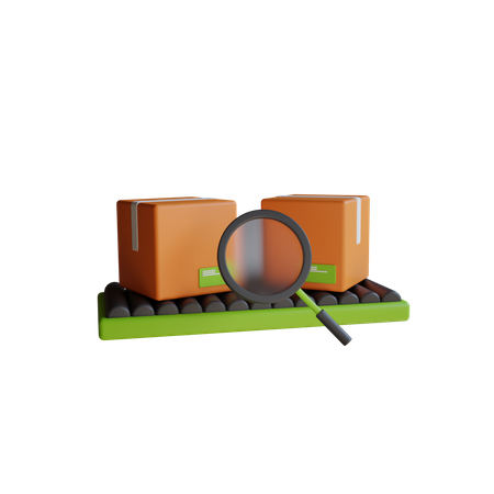 Search Delivery Box  3D Icon