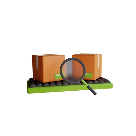 Search Delivery Box  3D Icon