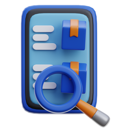 Search Delivery Package  3D Icon