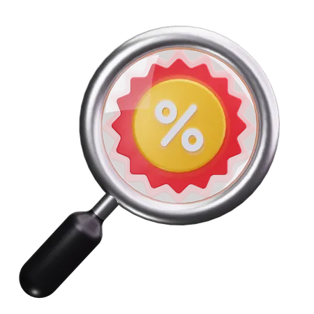 Search discount  3D Icon