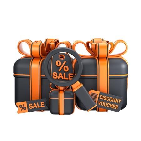 Search Discount  3D Icon