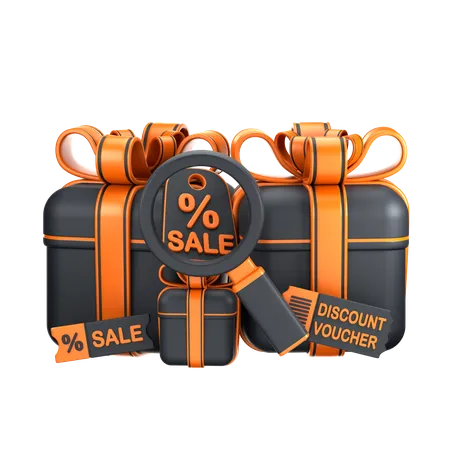 Search Discount  3D Icon
