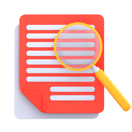 Search Document  3D Icon