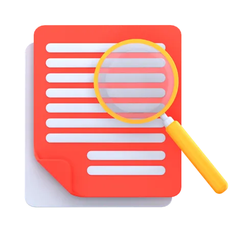 Search Document  3D Icon