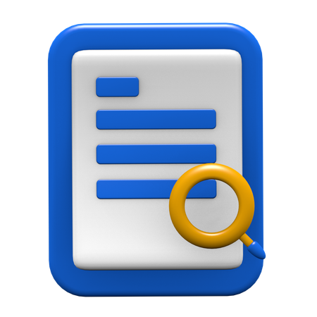 Search Document  3D Icon