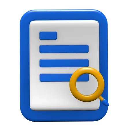 Search Document  3D Icon