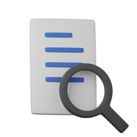 Search Document  3D Icon