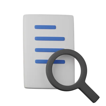 Search Document  3D Icon