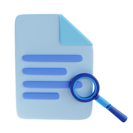 Search Document  3D Icon