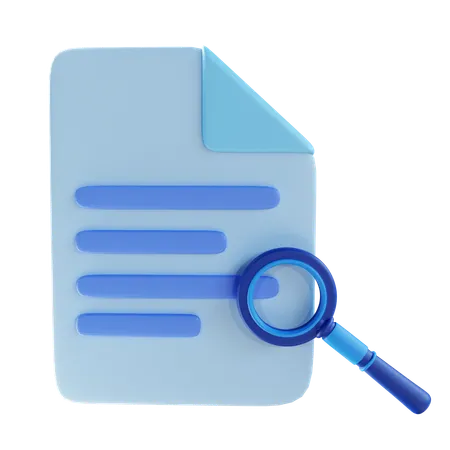 Search Document  3D Icon