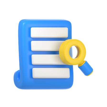 Search Document  3D Icon