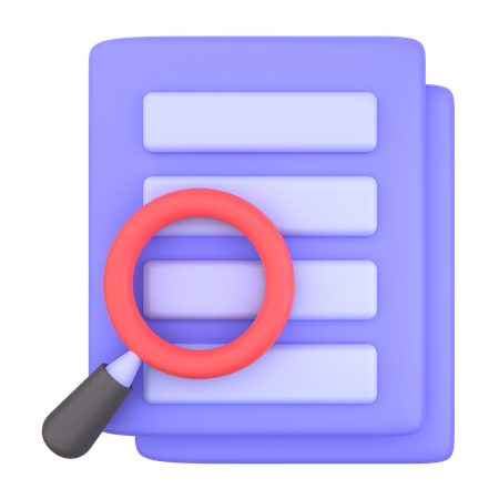 Search Document  3D Icon