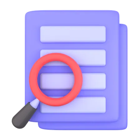 Search Document  3D Icon