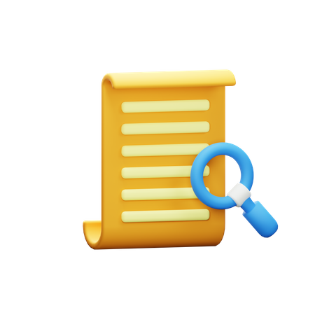 Search Document  3D Icon