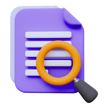 Search Document  3D Icon