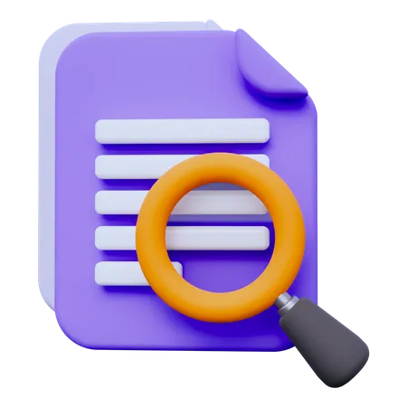 Search Document  3D Icon