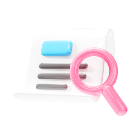 Search Document  3D Icon