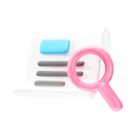 Search Document  3D Icon