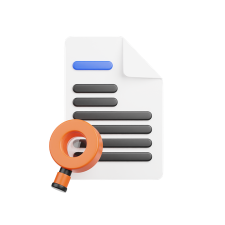 Search Document  3D Icon