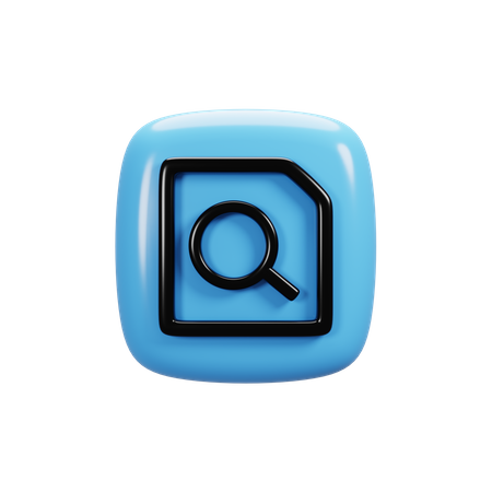 Search Document  3D Icon