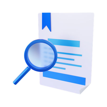 Search Document  3D Icon