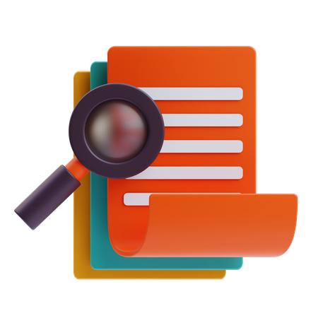 Search Document  3D Icon