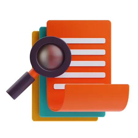 Search Document  3D Icon