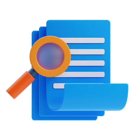 Search Document  3D Icon