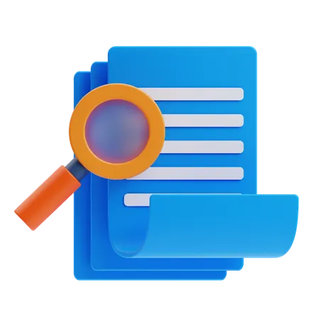 Search Document  3D Icon