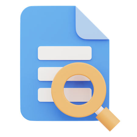 Search Document  3D Icon