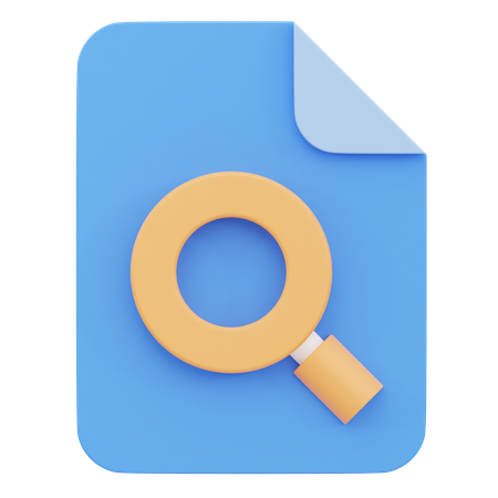 Search Document  3D Icon