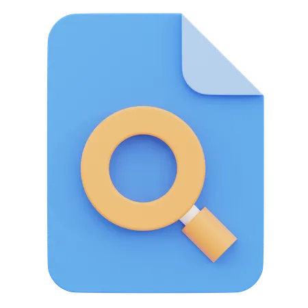 Search Document  3D Icon