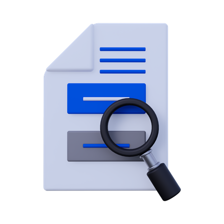 Search Document  3D Icon