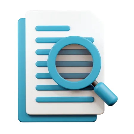 Search Document  3D Icon