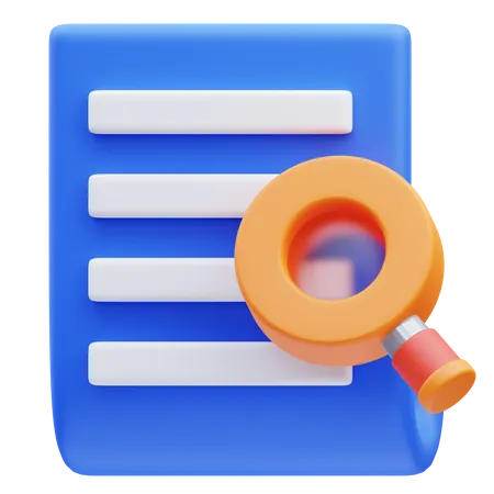 Search Document  3D Icon