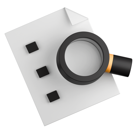 Search Document  3D Icon