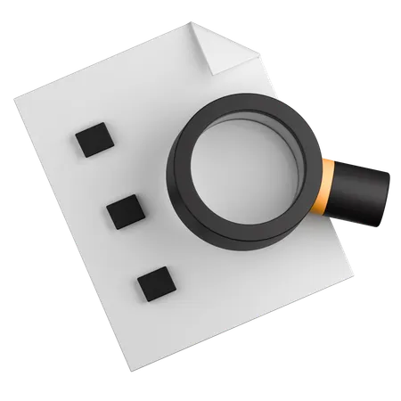 Search Document  3D Icon