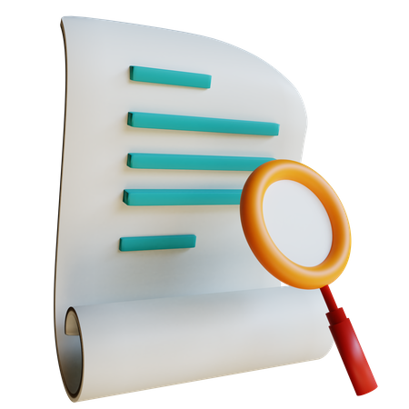 Search Document  3D Illustration