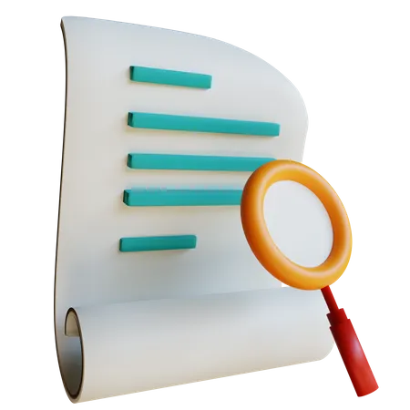 Search Document  3D Illustration