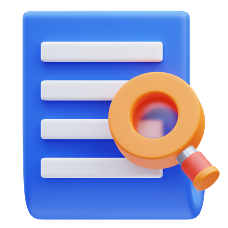 Search Document 3D Icon