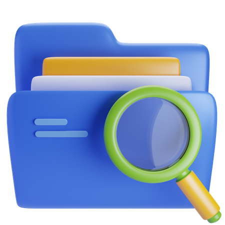 Search document  3D Icon