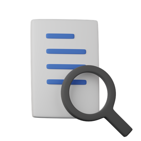 Search Document  3D Icon
