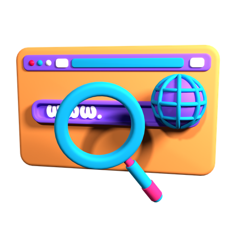 Search Domain  3D Icon