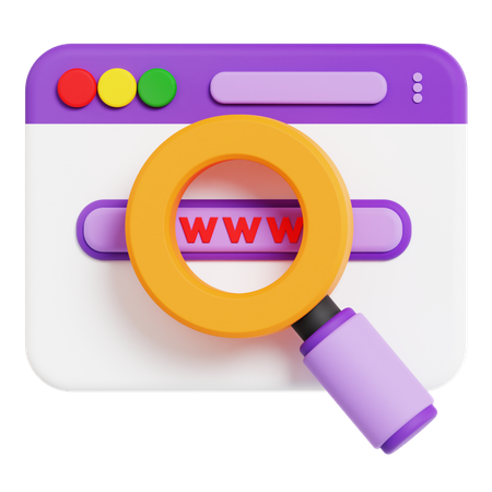 Search domain  3D Icon
