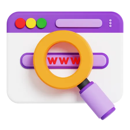 Search domain  3D Icon