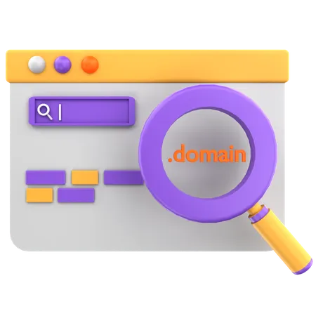 Search Domain  3D Icon