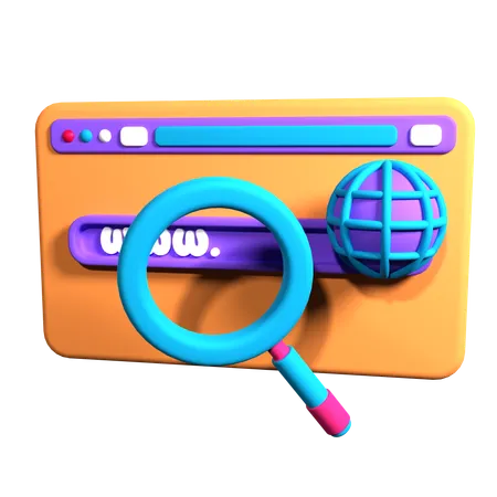 Search Domain  3D Icon